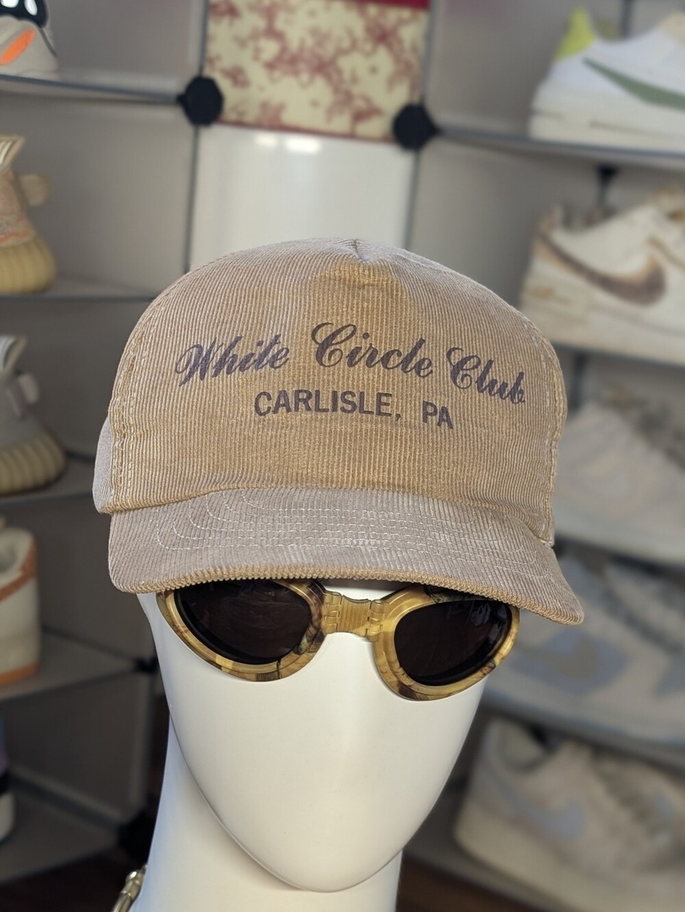 White Circle Club Vintage Hat (OS)